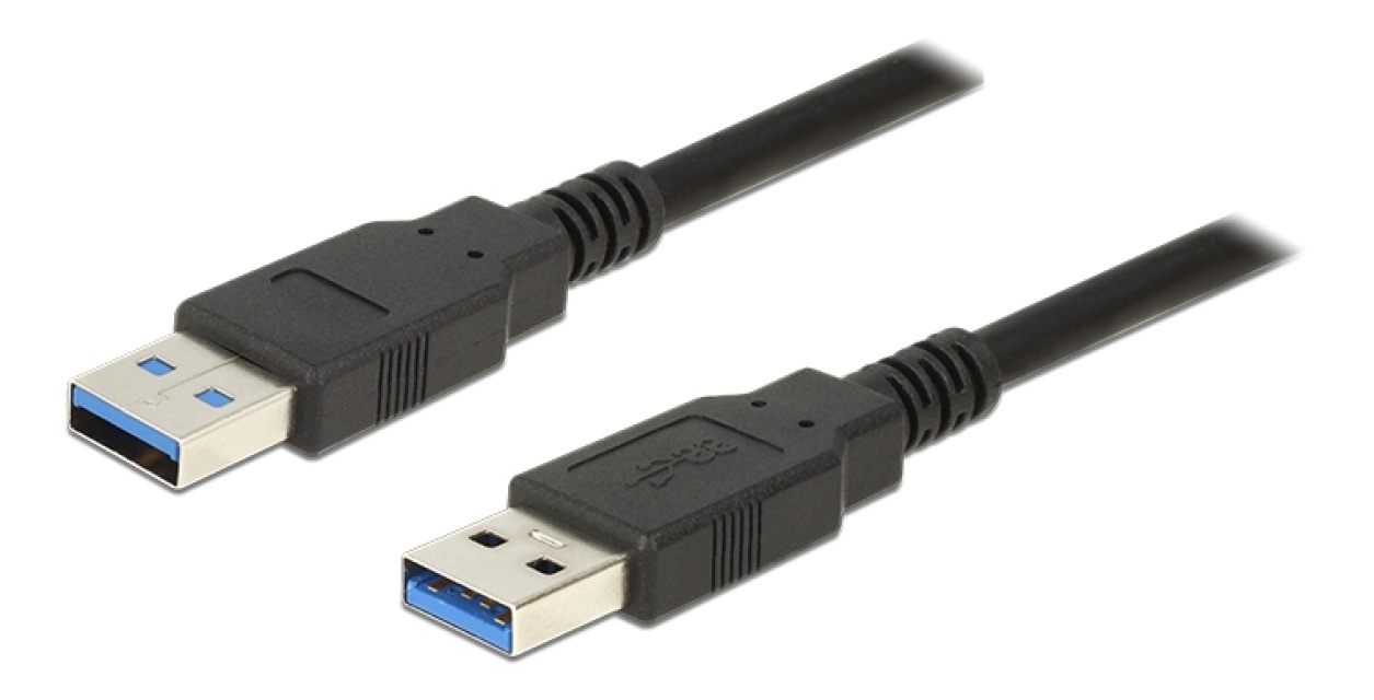 DeLOCK Kabel USB 3.0 Type-A hann > USB 3.0 Type-A hann 1,0 m schwa