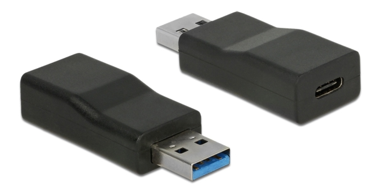 DeLOCK USB-omformer, USB-C - USB-A, 3.1 Gen 2, svart