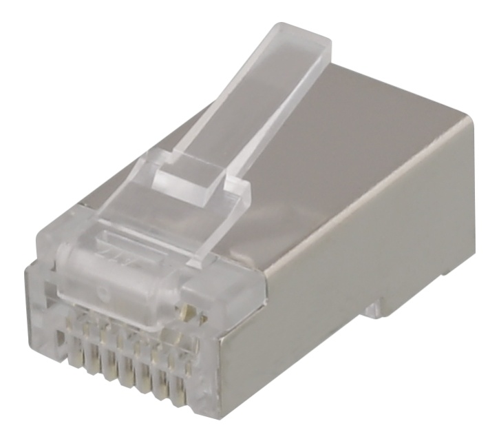 DELTACO RJ45 connector for patch kabel, Cat6a, skjermet, 20pk