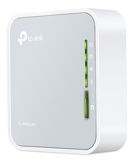 TP-LINK WR902AC trådløs ruter, dual band, 5 GHz/433 Mbps, hvit