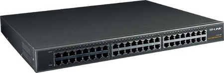 TP-LINK, nettverksswitch, 48-port 10/100/1000Mbps, RJ45, metall, 19