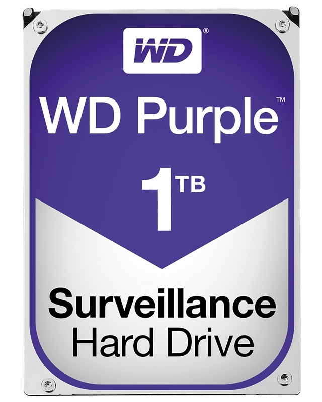WD Purple 1 TB SATA 6 Gb/s 3,5", 64 MB hurtigbuffer