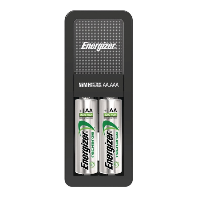 Energizer NiMH batterilader AA / AAA | 1.2 V DC | 2x AA/LR6 | Euro | Energitype for batteri: AA | Sort