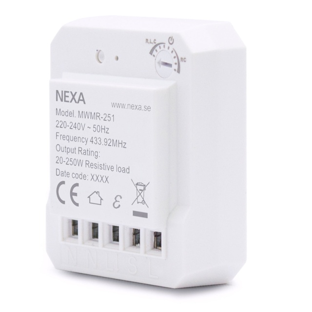 Nexa MWMR-251: Kan dimmes med støtte for Smart Mode
