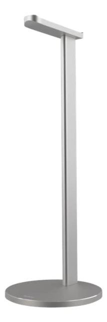 DELTACO Hodetelefonstativ, aluminium, antiskli, sølv