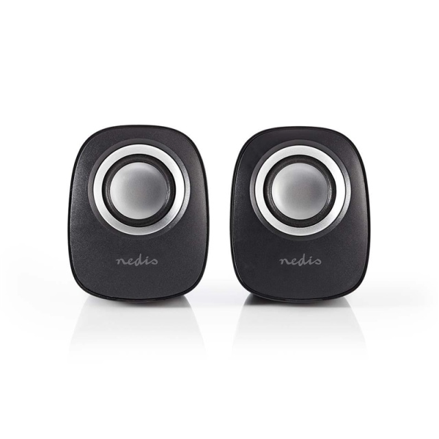 Nedis PC-høyttaler | 2.0 | 12 W | 3.5 mm Han | USB-Strøm | Volumkontroll