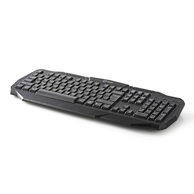 Nedis Wired Gaming Keyboard | USB 2.0 | Membrantaster | LED | US International | USA Layout | USB-Strøm | Strømkabel lengde: 1.50 m | Gaming
