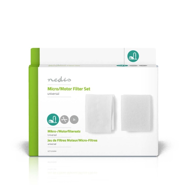 Nedis Universal Støvsuger Filtersett | Mikro filter | Motor filter | Skjærbar | Universelt anvendelig | Erstatning for: Universell