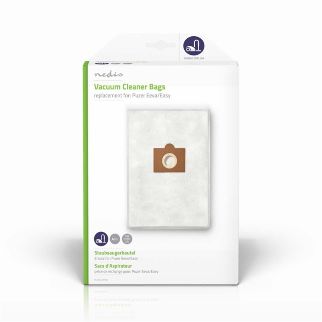Nedis Støvsugepose- | 4 stk. | Syntetisk | Mest solgt for: Puzer Eeva/Easy | Hvit