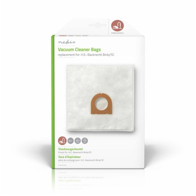 Nedis Støvsugepose- | 4 stk. | Syntetisk | Mest solgt for: H.E.-Bauknecht Birdy/SC | Hvit