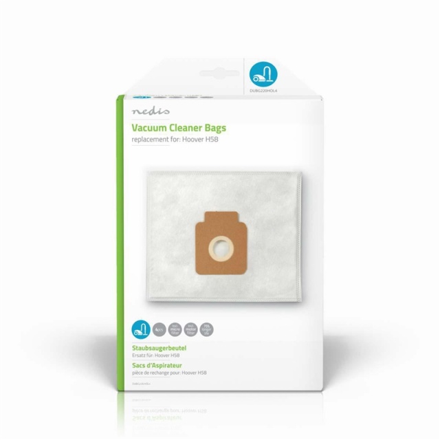 Nedis Støvsugepose- | 4 stk. | Syntetisk | Mest solgt for: Hoover H58 | Hvit