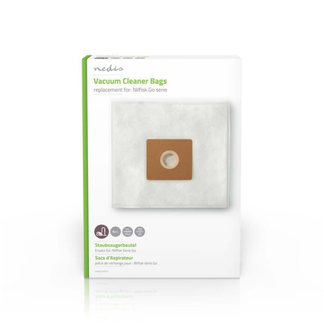 Nedis Støvsugepose- | 4 stk. | Syntetisk | Mest solgt for: Nilfisk | Hvit