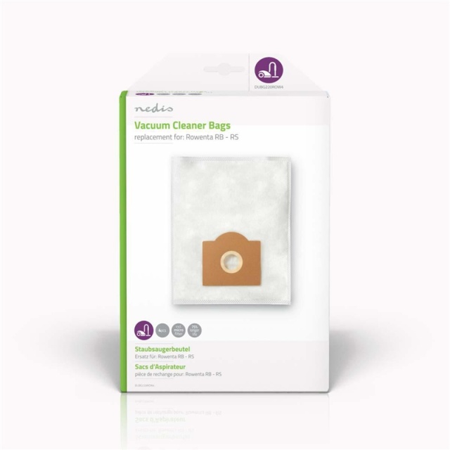 Nedis Støvsugepose- | 4 stk. | Syntetisk | Mest solgt for: Rowenta RB - RS | Hvit