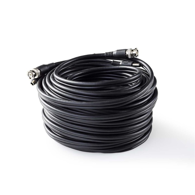 Nedis CCTV Security Cable | BNC / DC | 20.0 m | Rund | PVC | Sort | Gaveeske