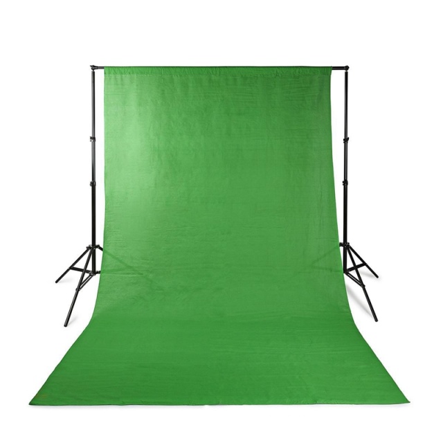 Nedis Photo Studio Backdrop Set | 1,90 x 2,95 m | Reiseveske inkludert | Stativ inkludert | Sort | 1 stk