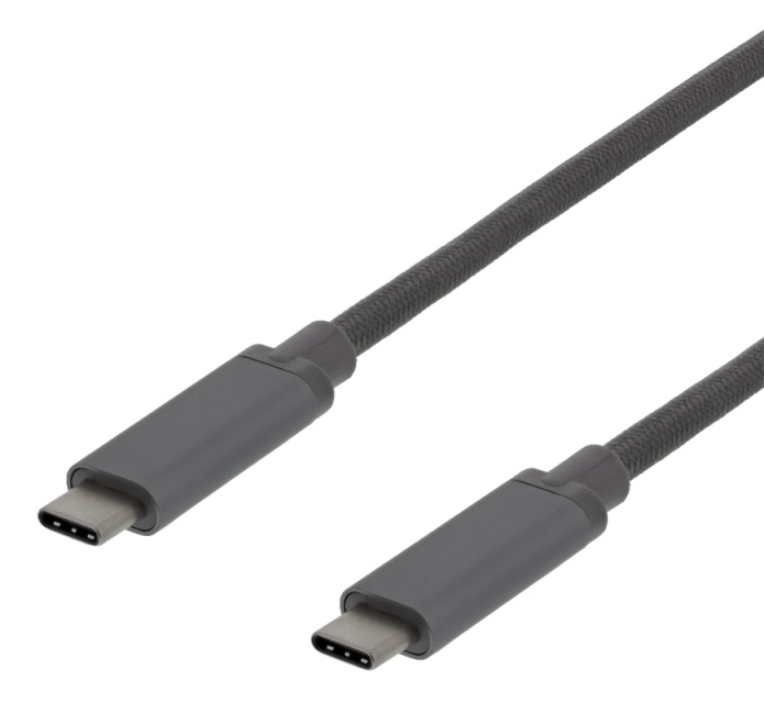USB3.1 TYPE C TIL C GEN2 3A 0,5 m SPACE GREY PP BAG