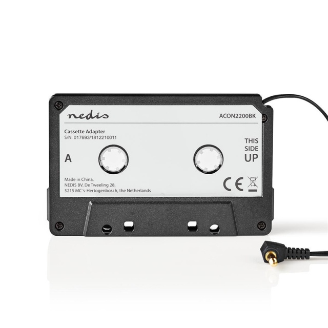 Nedis Bilstereo Aux Cassette Adapter | 3.5 mm | Kabellengde: 1.00 m | Sort
