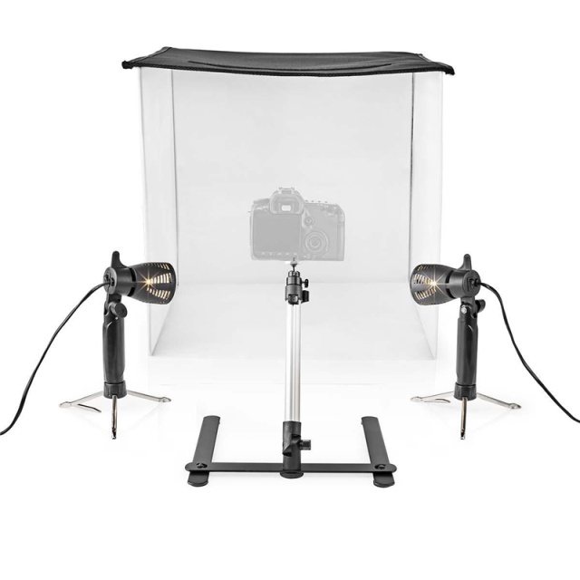Nedis Photo Studio Kit | 400 lm | Brettbar | Bakgrunner inkludert | Reiseveske inkludert | Sort
