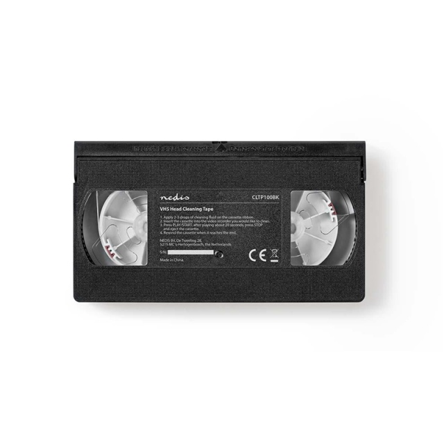 Nedis Head Cleaning Tape | 20 ml | VHS Hoder | Sort