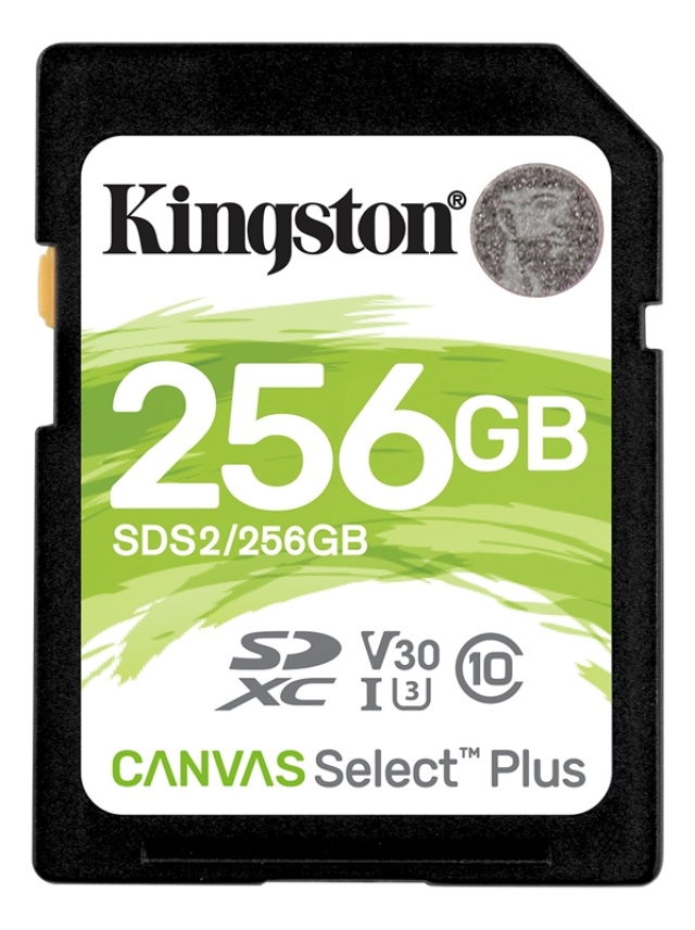 Kingston 256 GB SDXC Canvas Select Plus 100R C10 UHS-I U3 V30