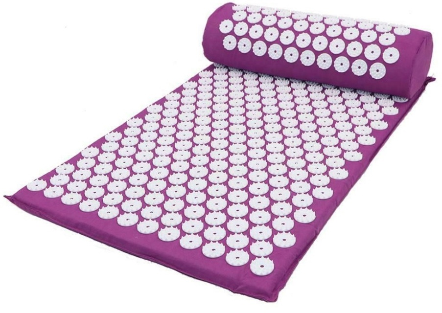Neglematte med pute lindrer smerte og stress, Lilla