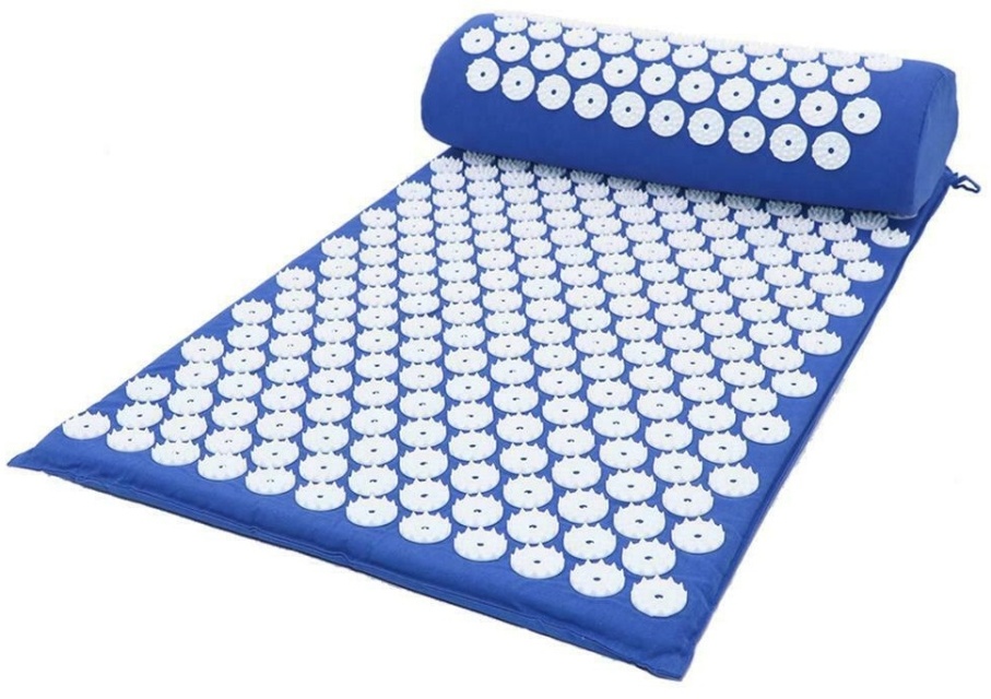 Neglematte med pute lindrer smerte og stress, Blå