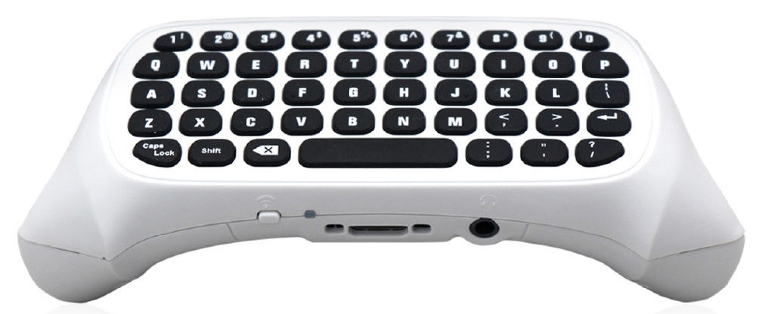 Tastatur for Xbox One S-kontroller, hvit