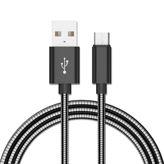 NORDIQZENZ Micro-USB-kabel i metall, 1 m
