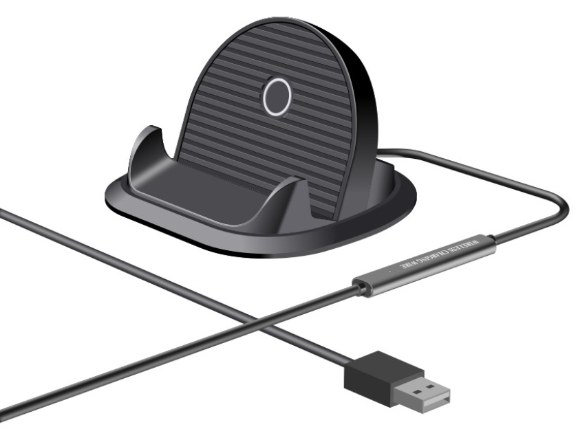 Qi-ladestasjon med hurtiglading for smartphone, Svart