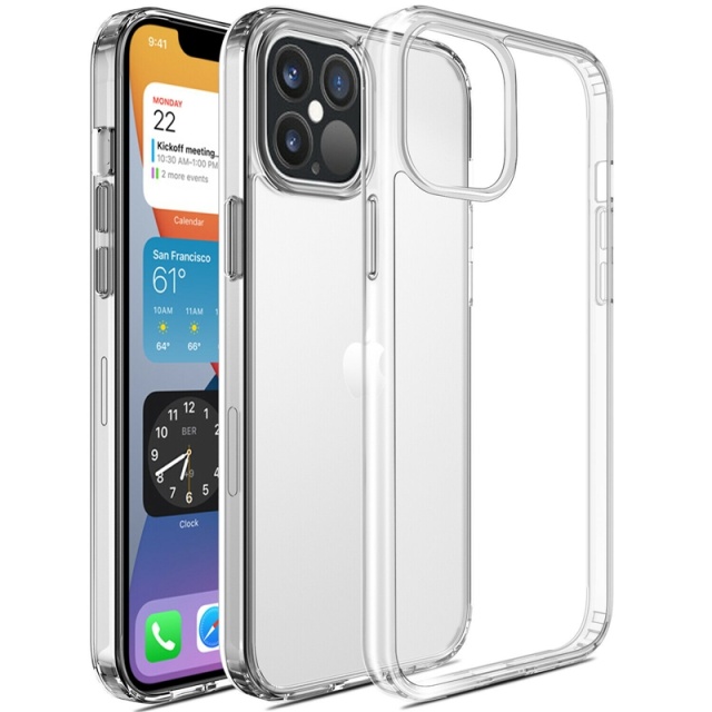 iPhone 12 mini slim-deksel, myk TPU-beskyttelse, gjennomsiktig