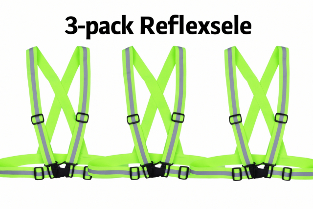 3-pack Reflekssele/Refleksvest, Gul