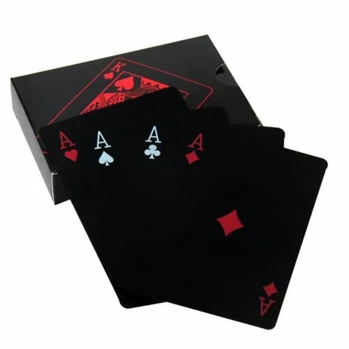 Kortstokk - Pokerstørrelse, Svart