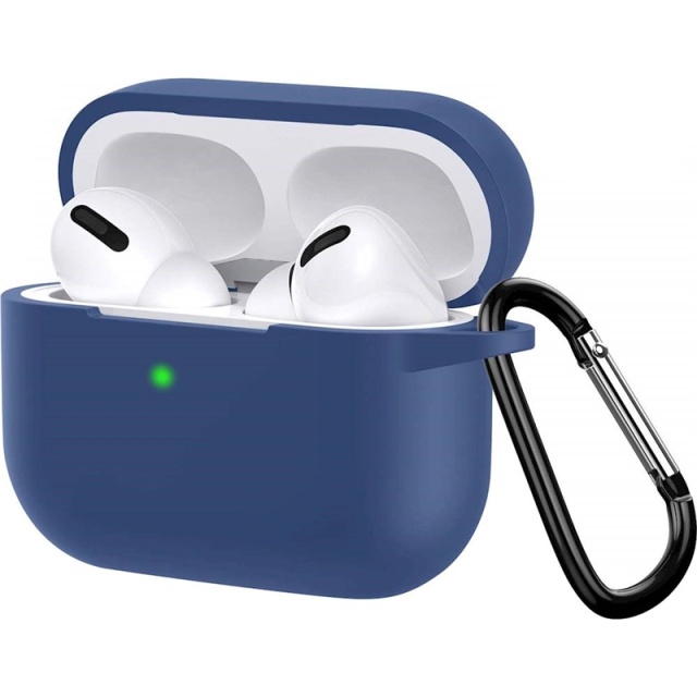 Silikonskall med krok for Airpods Pro, blå