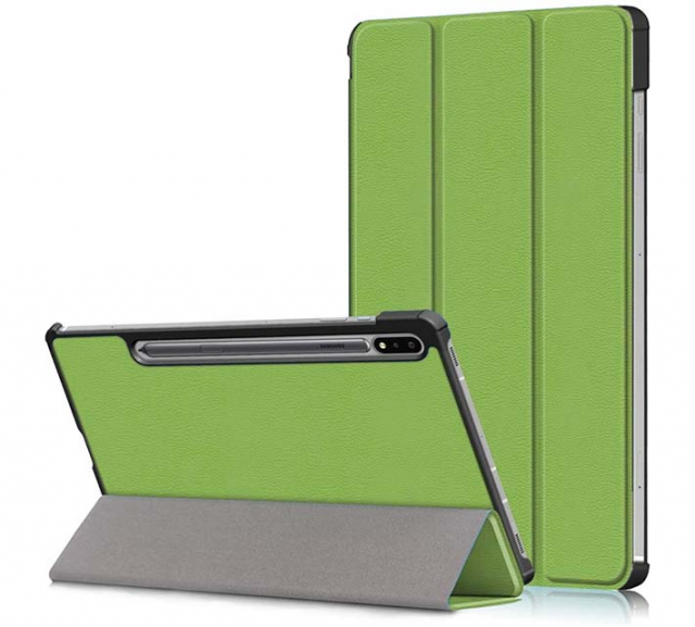 Tri-fold etui med stativfunksjon for Galaxy Tab S7 11"", Grønn