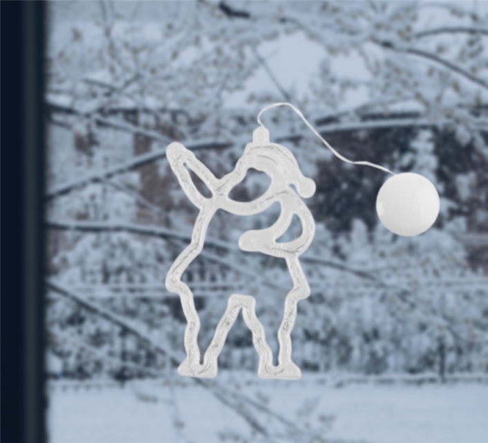 LED-lampe for julen, Santa