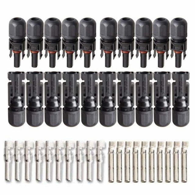 Solcellekontakter MC4, 10-pakning