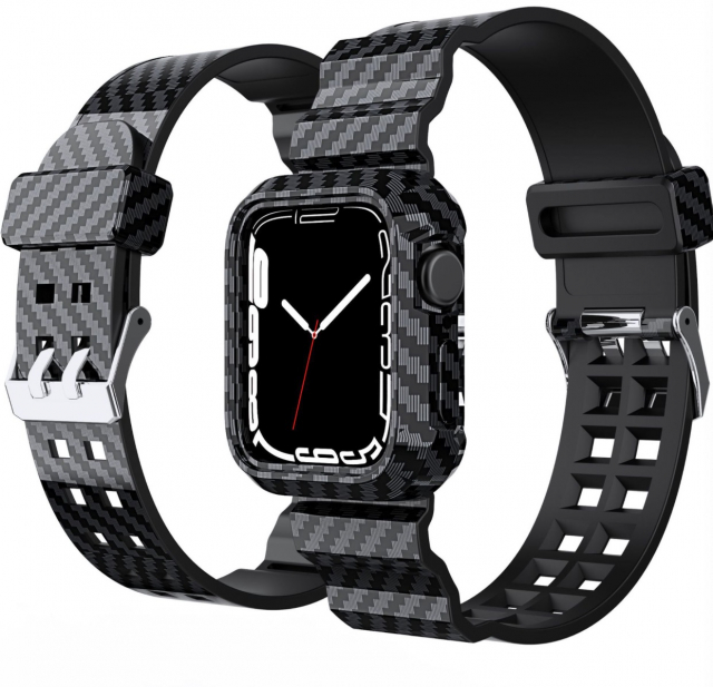 Erstatningsarmbånd for Apple Watch 42/44/45 mm, svart