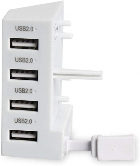 USB-Hub, 4 portar till Xbox One S, vit