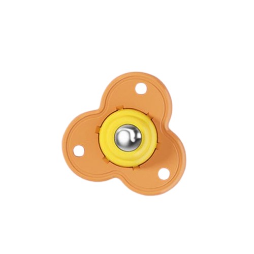 Skuffehjul i rustfritt stål 4-pakning, oransje