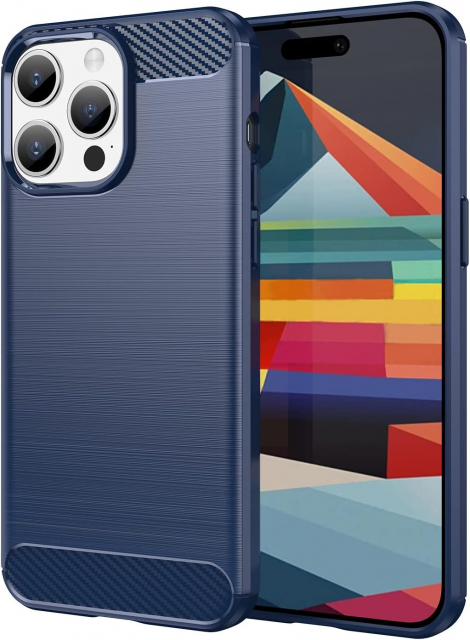 TPU-etui til iPhone 15, blå