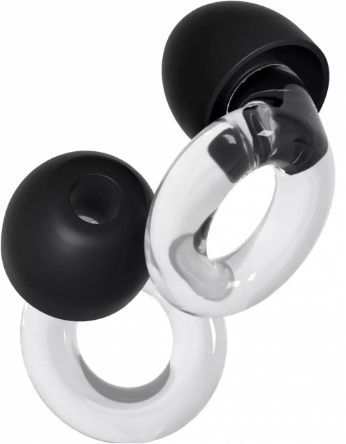 Støydempende ørepropper, transparente