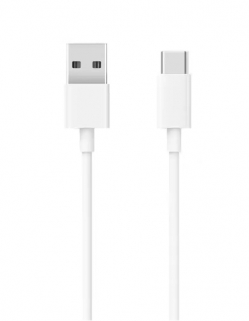 USB-A til USB-C lade- og synkroniseringskabel, 1 m, hvit