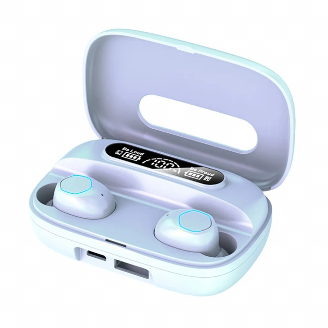 M9 True Wireless in-ear hörlurar, Vit