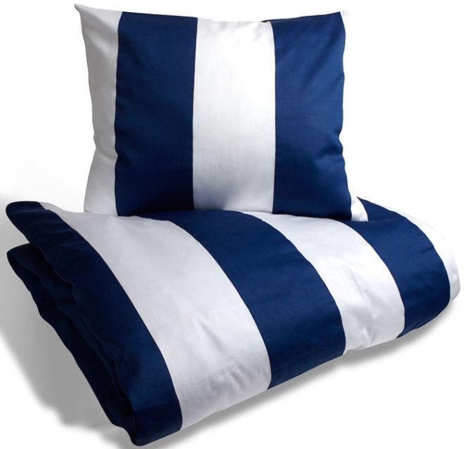 Kosta Linnewäfveri Sengesett Fjällbacka Satin Navy blå