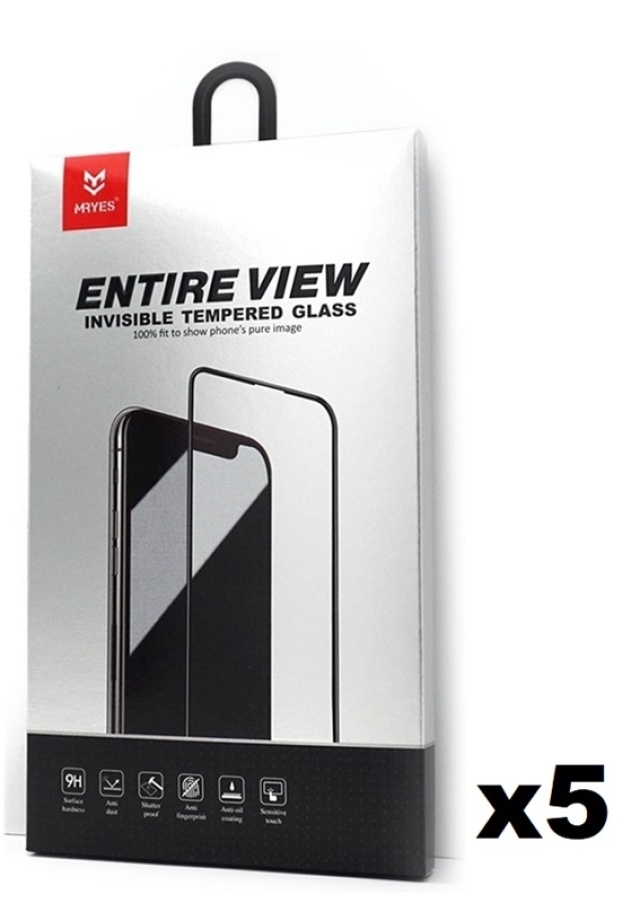 5-pakning Mr Yes Skjermbeskytter i herdet glass for iPhone XS Max med 3D-beskyttelse