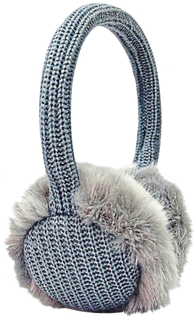 Kablede hodetelefoner med ørekopper, grå