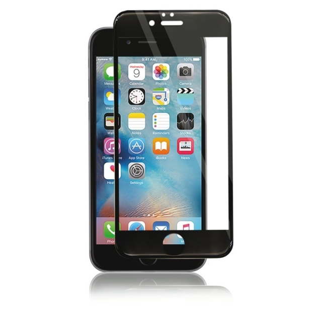 Panzer iPhone 6S/6 Plus, buet silikatglass, svart
