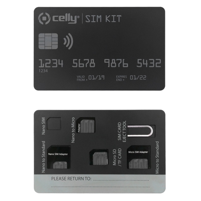 Celly SIM-kit SIM-kortadaptere 3-pakning