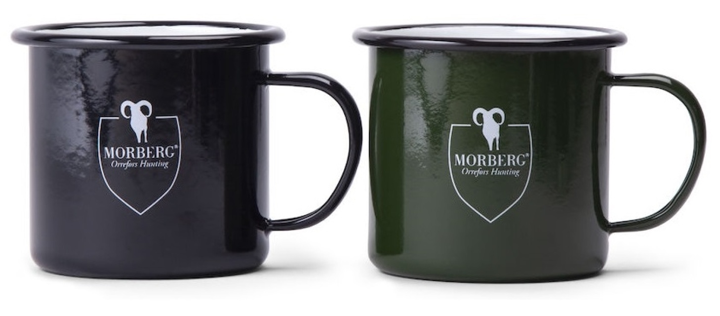Morberg Orrefors jaktkrus i emaljert metall, svart