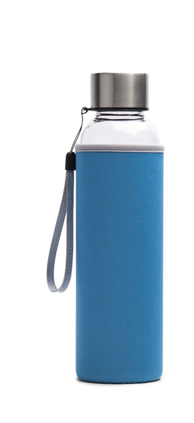 Lord Nelson Glassflaske med neoprenhylse 60 cl, Lyseblå